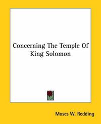 Cover image for Concerning the Temple of King Solomon