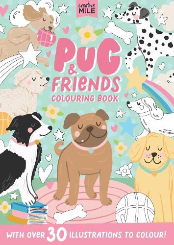 Cover image for Pug and Friends Colouring Book