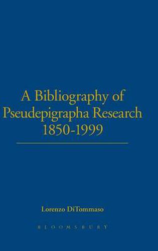 Cover image for A Bibliography of Pseudepigrapha Research 1850-1999