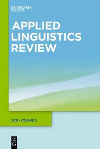 Cover image for Applied Linguistics Review. 2011 2