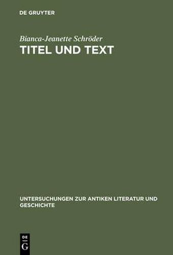 Cover image for Titel und Text