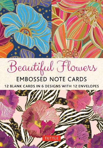 Cover image for Beautiful Flowers, 12 Embossed Note Cards