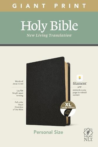 Cover image for NLT Personal Size Giant Print Bible, Filament Edition, Black