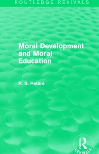 Cover image for Moral Development and Moral Education