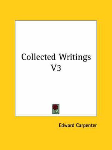 Cover image for Collected Writings V3