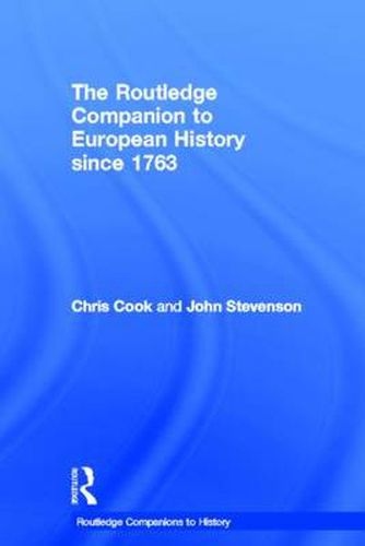 Cover image for The Routledge Companion to Modern European History since 1763