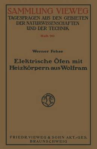 Cover image for Elektrische OEfen Mit Heizkoerpern Aus Wolfram