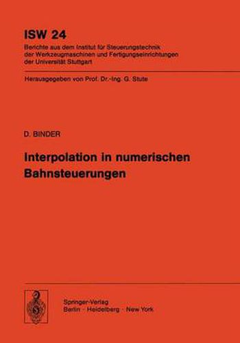 Cover image for Interpolation in numerischen Bahnsteuerungen