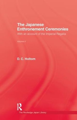 Cover image for Japanese Enthronement Ceremonies