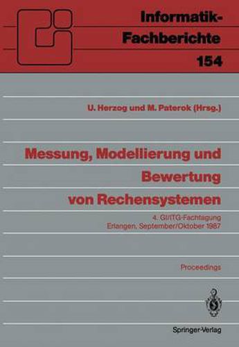Cover image for Messung, Modellierung Und Bewertung Von Rechensystemen