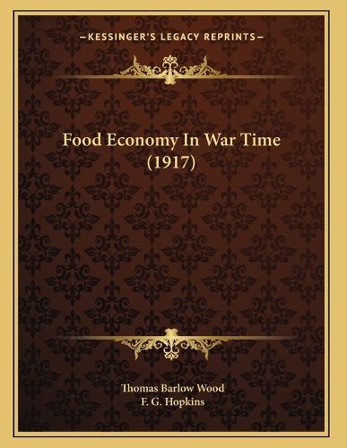Food Economy in War Time (1917)