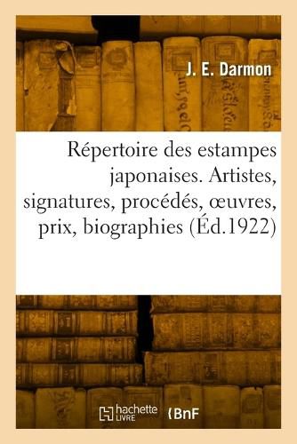 Cover image for Repertoire des estampes japonaises