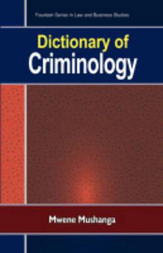 Cover image for Dictionary of Criminology