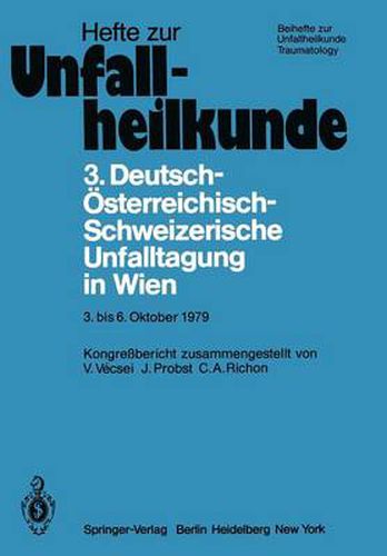 Cover image for 3 Deutsch-Osterreichisch-Schweizerische Unfalltagung: Papers