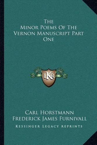 Cover image for The Minor Poems of the Vernon Manuscript Part One