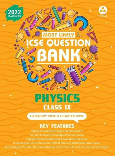 Cover image for Most Likely Question Bank for Physics: Icse Class 9 for 2022 Examination