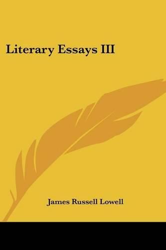 Cover image for Literary Essays III