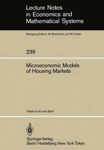 Cover image for Microeconomic Models of Housing Markets