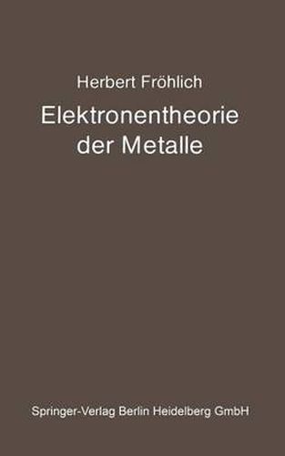 Cover image for Elektronentheorie Der Metalle