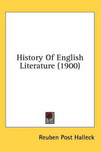 Cover image for History of English Literature (1900)
