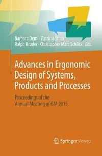 Cover image for Advances in Ergonomic Design  of Systems, Products and Processes: Proceedings of the Annual Meeting of GfA 2015