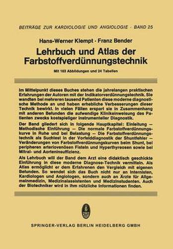 Cover image for Lehrbuch Und Atlas Der Farbstoffverdunnungstechnik