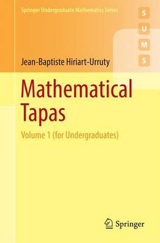 Cover image for Mathematical Tapas: Volume 1 (for Undergraduates)