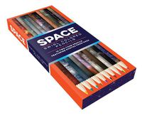Cover image for Space Swirl Colored Pencils: 10 Two-Tone Pencils Featuring Photos from NASA