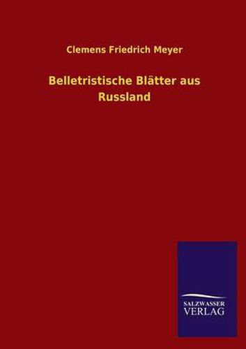 Cover image for Belletristische Blatter Aus Russland