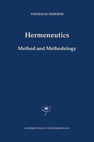 Cover image for Hermeneutics. Method and Methodology