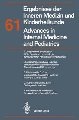 Ergebnisse der Inneren Medizin und Kinderheilkunde / Advances in Internal Medicine and Pediatrics