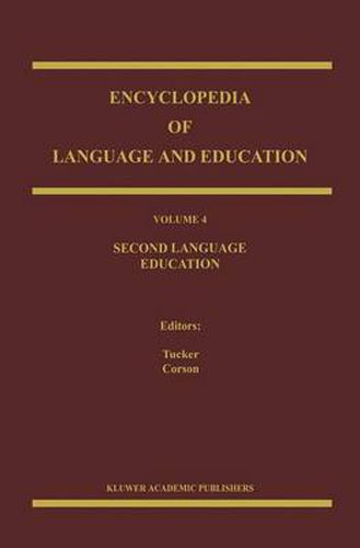 Cover image for Encyclopedia of Language and Education: Second Language Education