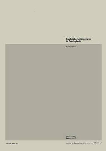 Cover image for Bruchsicherheitsnachweis Fur Druckglieder