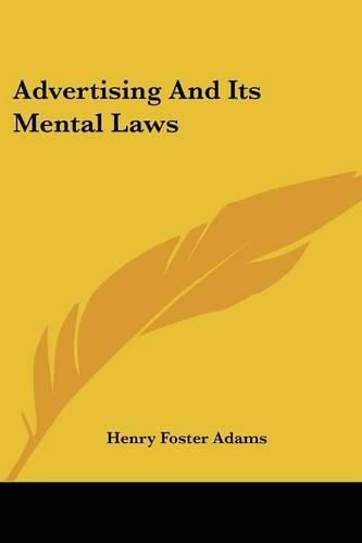 Cover image for Advertising and Its Mental Laws
