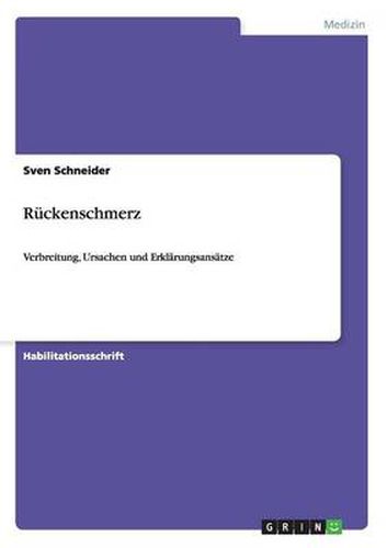 Cover image for Ruckenschmerz: Verbreitung, Ursachen und Erklarungsansatze