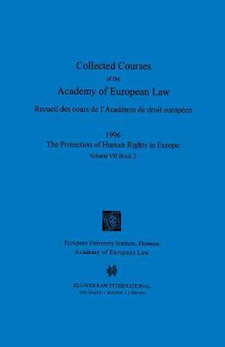 Cover image for Collected Courses of the Academy of European Law 1996 vol. VII - 2