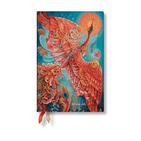 Cover image for Firebird (Birds of Happiness) Mini 12-month Horizontal Softcover Flexi Dayplanner 2025 (Elastic Band Closure)