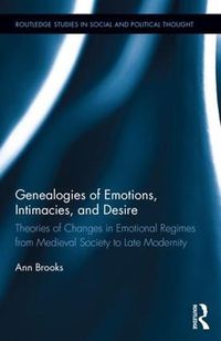 Cover image for Genealogies of Emotions, Intimacies, and Desire: Theories of Changes in Emotional Regimes from Medieval Society to Late Modernity