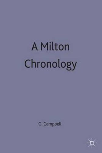 A Milton Chronology