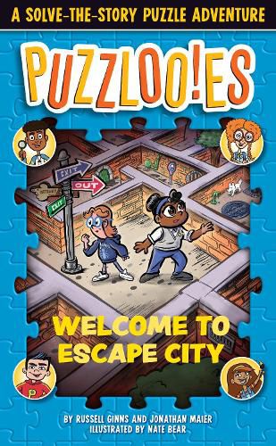 Cover image for Puzzlooies! Welcome to Escape City: A Solve-the-Story Puzzle Adventure