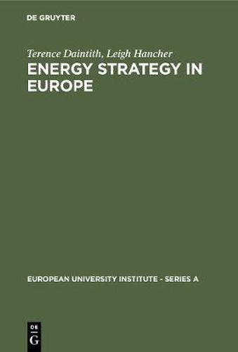 Cover image for Energy Strategy in Europe: The Legal Framework