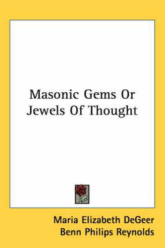 Cover image for Masonic Gems or Jewels of Thought