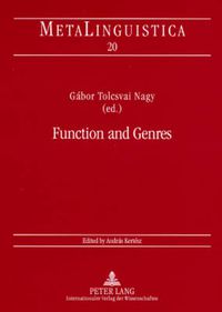 Cover image for Function and Genres: Studies on the Linguistic Features of Discourse Types