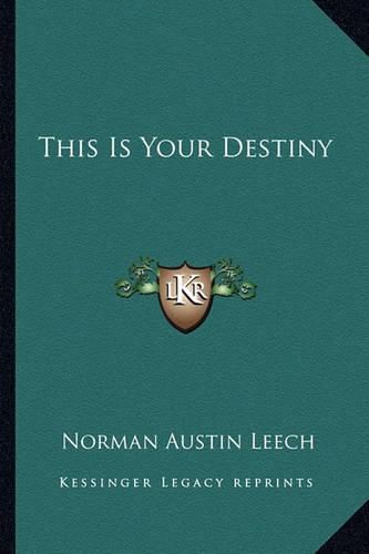 Cover image for This Is Your Destiny