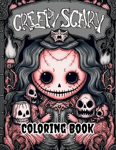 Cover image for Creepy Scary Coloring Book