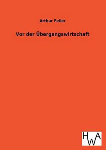 Cover image for VOR Der Ubergangswirtschaft