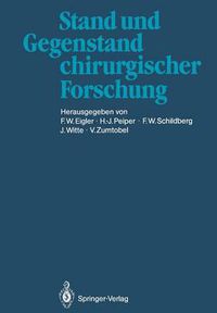 Cover image for Stand Und Gegenstand Chirurgischer Forschung