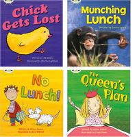 Cover image for Learn to Read at Home with Bug Club Phonics: Pack 4 (Pack of 4 reading books with 3 fiction and 1 non-fiction)