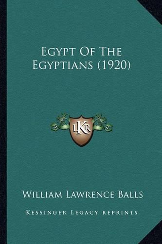 Cover image for Egypt of the Egyptians (1920)