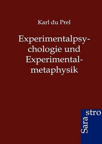 Cover image for Experimentalpsychologie und Experimentalmetaphysik